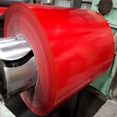 Red RAL 600mm PPGI Coil MTC Prepainted Galvanized Steel Coil