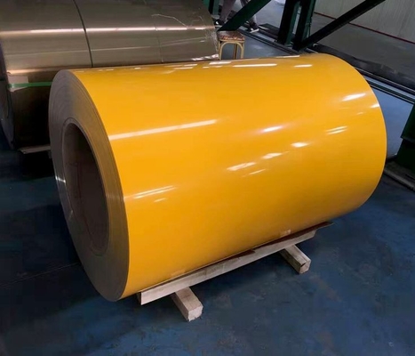 Yellow AZ150 Ppgl Steel Coil Yellow 55% Al Zn Coated Steel PVDF