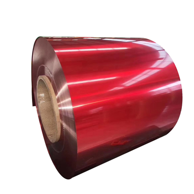 Red RAL 600mm PPGI Coil MTC Prepainted Galvanized Steel Coil