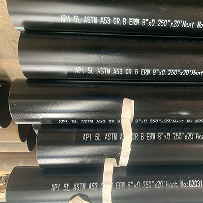 Gr A A53 Carbon Steel Tube Sch40 Black Mild Steel Pipe ERW