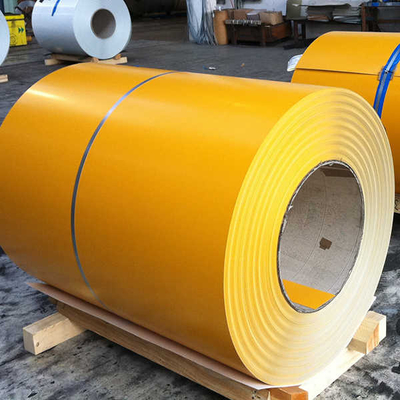 Yellow AZ150 Ppgl Steel Coil Yellow 55% Al Zn Coated Steel PVDF